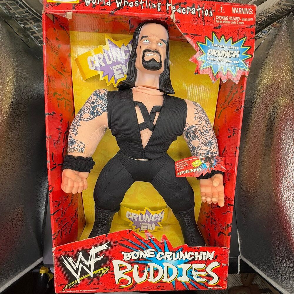 Vintage 1999 WWF Jakks Pacific Bone Crunchin' Buddies Series 2 Undertaker
